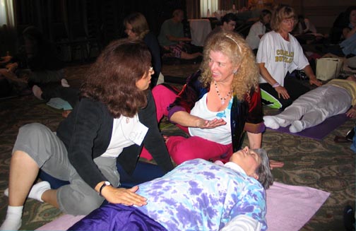 Donna Eden leading Energy Medicine workshop